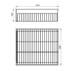 Apģērbu soma, 440x510x150 mm, balta, M50 cena un informācija | Citi piederumi mēbelēm | 220.lv