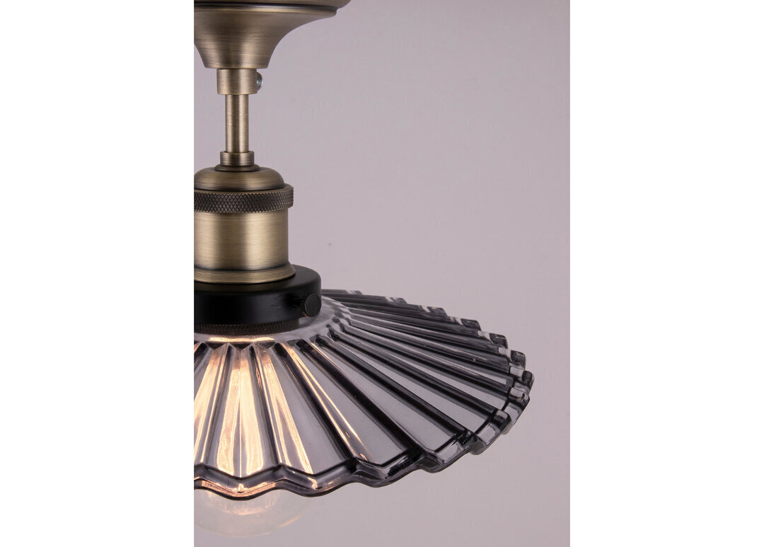 Griestu lampa Cobbler, antīka misiņa toņa/dūmakaina, 60 W цена и информация | Griestu lampas | 220.lv