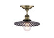 Griestu lampa Cobbler, antīka misiņa toņa/dūmakaina, 60 W cena un informācija | Griestu lampas | 220.lv