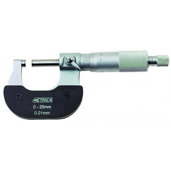 Mikrometrs 0-25 mm, precizitāte 0,01 mm cena un informācija | Rokas instrumenti | 220.lv