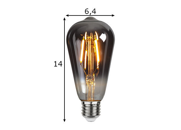 Dekoratīvā LED elektriskā spuldze ar cokolu E27, 1,8 W/80 lm cena un informācija | Spuldzes | 220.lv