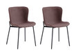 2 krēslu komplekts SalesFever 393727, brūns/melns цена и информация | Virtuves un ēdamistabas krēsli | 220.lv