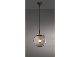 Griestu lampa Dini, melna/misiņa toņa/dūmakaina, 1x 40 W цена и информация | Люстры | 220.lv