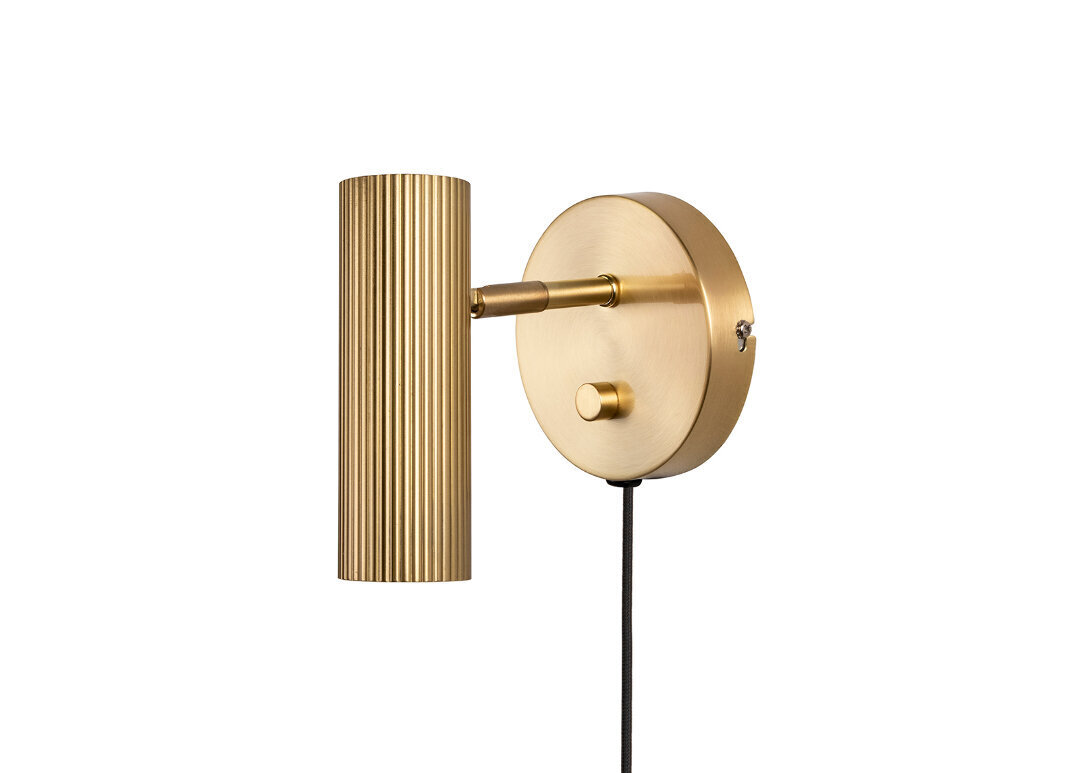 Globen Lighting sienas lampa Hubble Brushed Brass cena un informācija | Sienas lampas | 220.lv