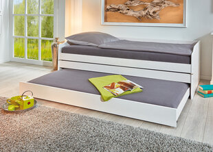Кровать Lothar, 90 x 200 см., белая цена и информация | Кровати | 220.lv