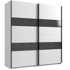 Шкаф Altona 1, белый/тёмно-серый цвет, 180 см цена и информация | Шкафы | 220.lv