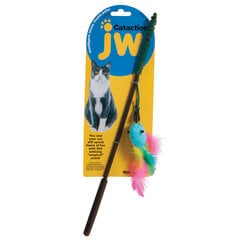 JW rotaļlieta kaķiem makšķere ar spalvām cena un informācija | Rotaļlietas kaķiem | 220.lv