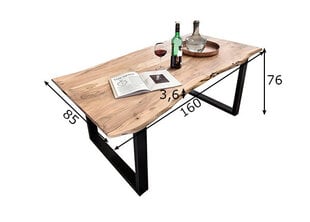 Ēdamistabas galds Tische, 160 x 85 cm, melnas kājas cena un informācija | Ēdamistabas komplekti | 220.lv