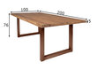 Ēdamistabas galds Tische, 200 x 100 cm, brūnas kājas цена и информация | Virtuves galdi, ēdamgaldi | 220.lv