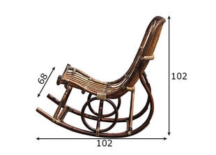 Dzīvojamās istabas krēsls Rattan, brūns cena un informācija | Atpūtas krēsli | 220.lv