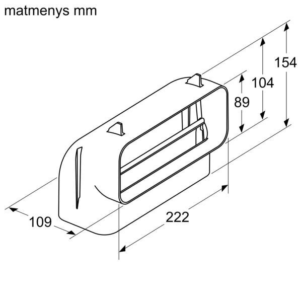 HEZ9VDSB3, Flat duct цена и информация | Lielās sadzīves tehnikas piederumi | 220.lv