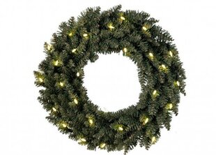 Ziemassvētku vainags ar LED diodēm 70 cm cena un informācija | Svētku dekorācijas | 220.lv