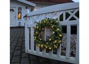 Ziemassvētku vainags ar LED diodēm 70 cm цена и информация | Праздничные декорации | 220.lv