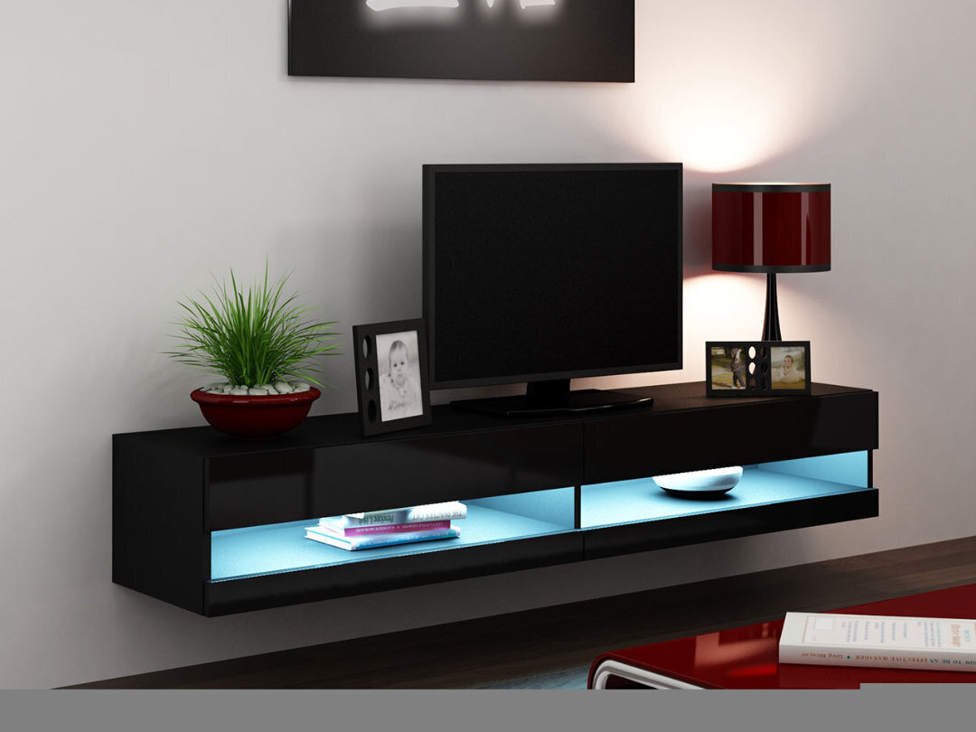 TV galds Vigo New 180 cm + LED cena un informācija | TV galdiņi | 220.lv