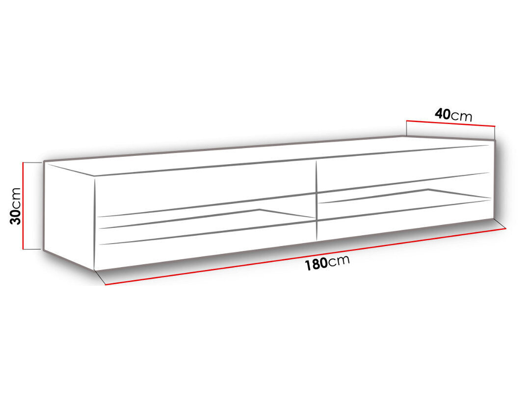 TV galds Vigo New 180 cm + LED цена и информация | TV galdiņi | 220.lv