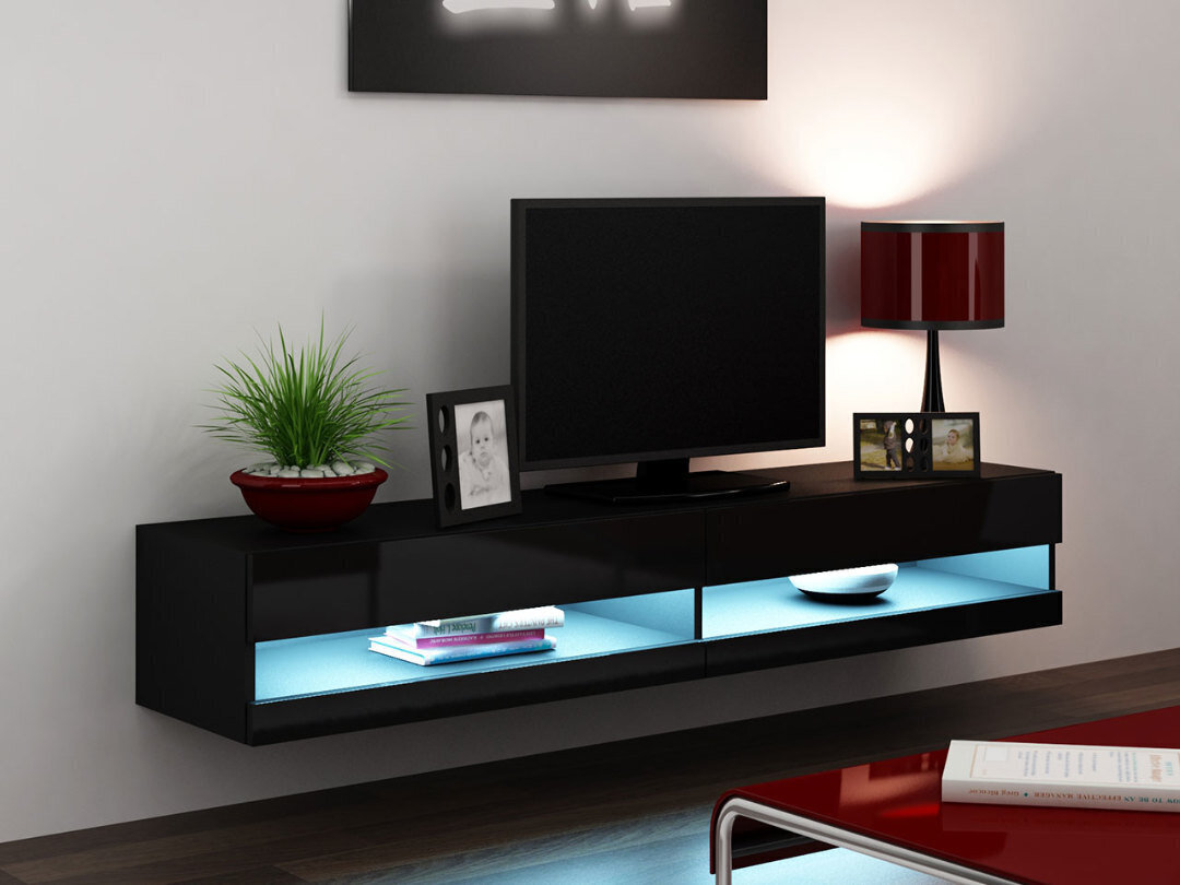 TV galds Vigo New 180 cm + LED cena un informācija | TV galdiņi | 220.lv