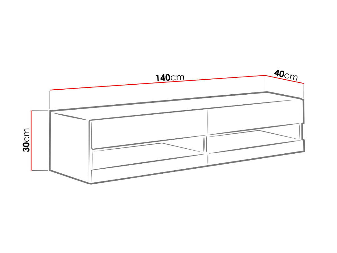 TV galds Vigo New 140 cm cena un informācija | TV galdiņi | 220.lv