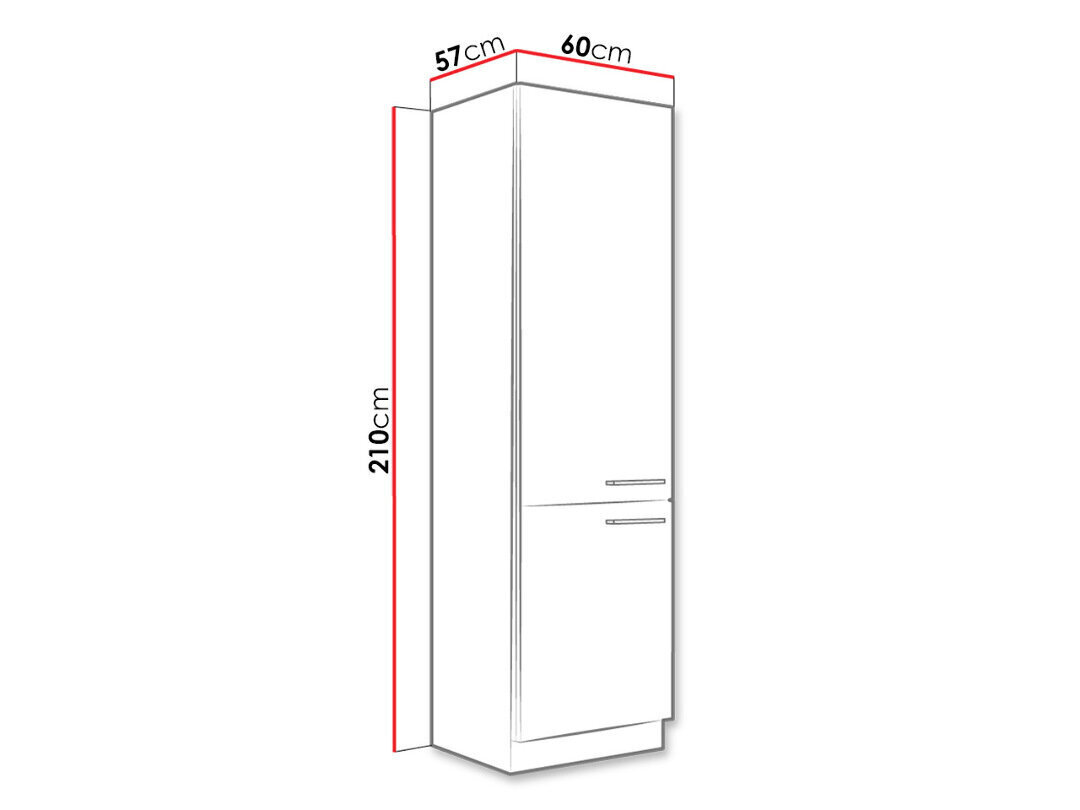 Virtuves skapis VIGO 60 LO-210 2F cena un informācija | Virtuves skapīši | 220.lv