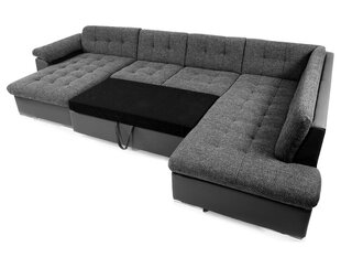 Izvelkamais stūra dīvāns Niko, tumši pelēks / melns cena un informācija | Stūra dīvāni | 220.lv