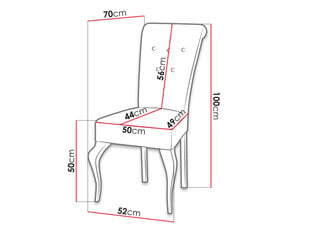 Krēsls S63, balts / pelēks цена и информация | Стулья для кухни и столовой | 220.lv