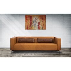 Trīsvietīgs īstas ādas dīvāns Office + spilveni cena un informācija | Dīvāni | 220.lv