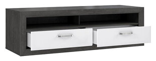 TV galds Lennox, tumšas/spīdīgi balts cena un informācija | TV galdiņi | 220.lv