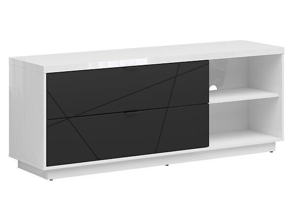 TV-galdiņš BRW Forn 2S, balts/melns cena un informācija | TV galdiņi | 220.lv
