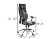 Biroja krēsls Oxford, melnā krāsā cena un informācija | Biroja krēsli | 220.lv