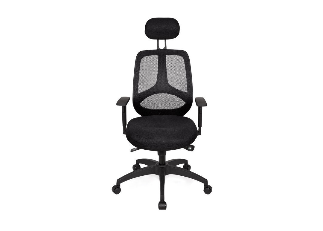 Biroja krēsls Deluxe, melnā krāsā cena un informācija | Biroja krēsli | 220.lv