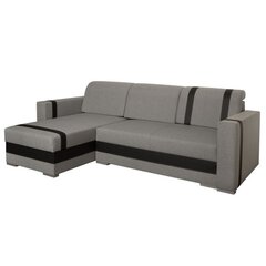 Izvelkamais stūra dīvāns Trendy, pelēks/melns cena un informācija | Dīvāni | 220.lv