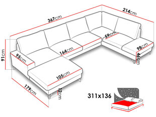 Угловой диван-кровать Flavio цена и информация | Диваны | 220.lv