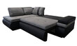 Izvelkamais stūra dīvāns ar veļas kasti Oslo Mini, pelēks/melns cena un informācija | Stūra dīvāni | 220.lv