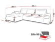 Izvelkamais stūra dīvāns ar kasti veļai Oslo cena un informācija | Stūra dīvāni | 220.lv