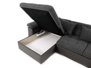 Угловой диван-кровать с ящиком для белья Niko Bis, белый/тёмно-серый цена и информация | Диваны | 220.lv