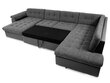 Izvelkamais stūra dīvāns ar kasti veļai Niko Bis, balts/tumši pelēks cena un informācija | Dīvāni | 220.lv