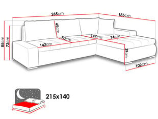 Угловой диван-кровать Orkan Mini цена и информация | Угловые диваны | 220.lv