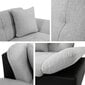 Izvelkamais stūra dīvāns ar veļas kasti Malwi, balts/gaiši pelēks cena un informācija | Stūra dīvāni | 220.lv