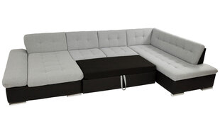 Izvelkamais stūra dīvāns Bergen, balts/pelēks cena un informācija | Dīvāni | 220.lv
