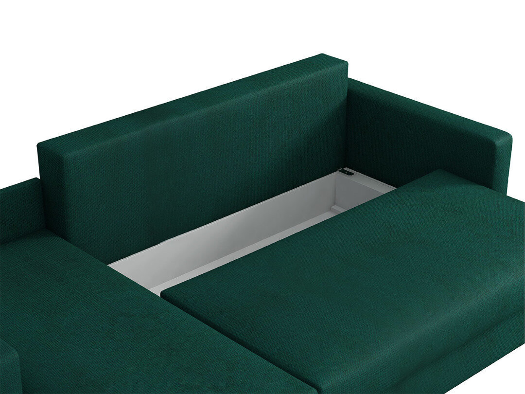 Izvelkamais stūra dīvāns ar veļas kasti Ana, dzeltens cena un informācija | Stūra dīvāni | 220.lv