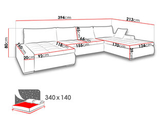 Угловой диван-кровать Caro цена и информация | Угловые диваны | 220.lv