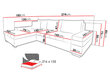 Izvelkamais stūra dīvāns Bangkok Mini, tumši pelēks/tumši sarkans cena un informācija | Dīvāni | 220.lv