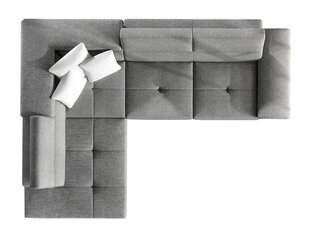Izvelkamais dīvāns ar veļas kasti Cotere, pelēks/balts цена и информация | Диваны | 220.lv