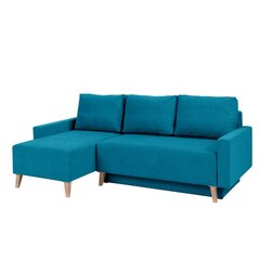 Izvelkamais stūra dīvāns Oviedo, zils cena un informācija | Dīvāni | 220.lv
