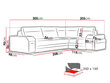 Izvelkamais stūra dīvāns Alvares, pelēks cena un informācija | Stūra dīvāni | 220.lv