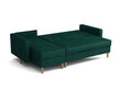 Izvelkamais stūra dīvāns Ana, zaļš cena un informācija | Stūra dīvāni | 220.lv