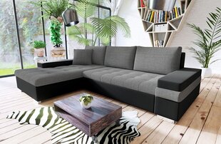 Izvelkamais stūra dīvāns Bangkok Mini, pelēks/melns cena un informācija | Dīvāni | 220.lv