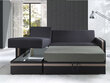 Izvelkamais stūra dīvāns Euforia Duo, melns/tumši sarkans cena un informācija | Dīvāni | 220.lv