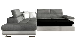 Izvelkamais stūra dīvāns Cotere, pelēks цена и информация | Диваны | 220.lv