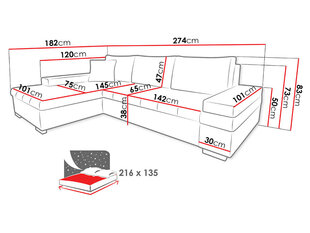 Угловой диван-кровать Bangkok Mini цена и информация | Диваны | 220.lv