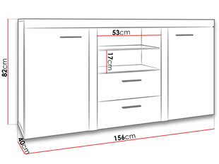 Комод Rumba цена и информация | Шкафчики в гостиную | 220.lv